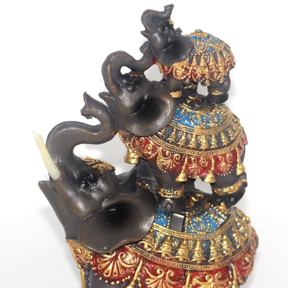 Dalax- Baby Elephants Riding on Mama Elephant Home Decorative Accent Gift Set